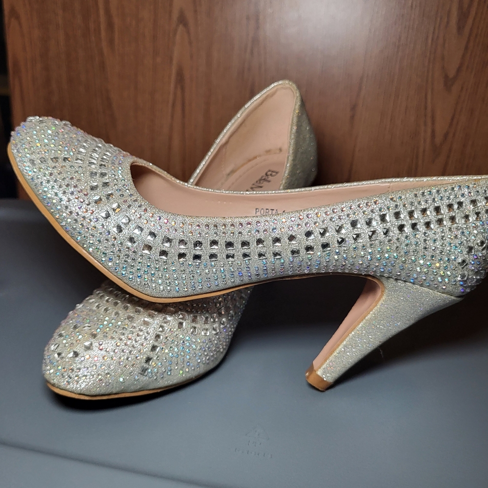 Bella Marie Glittering Silver Heels